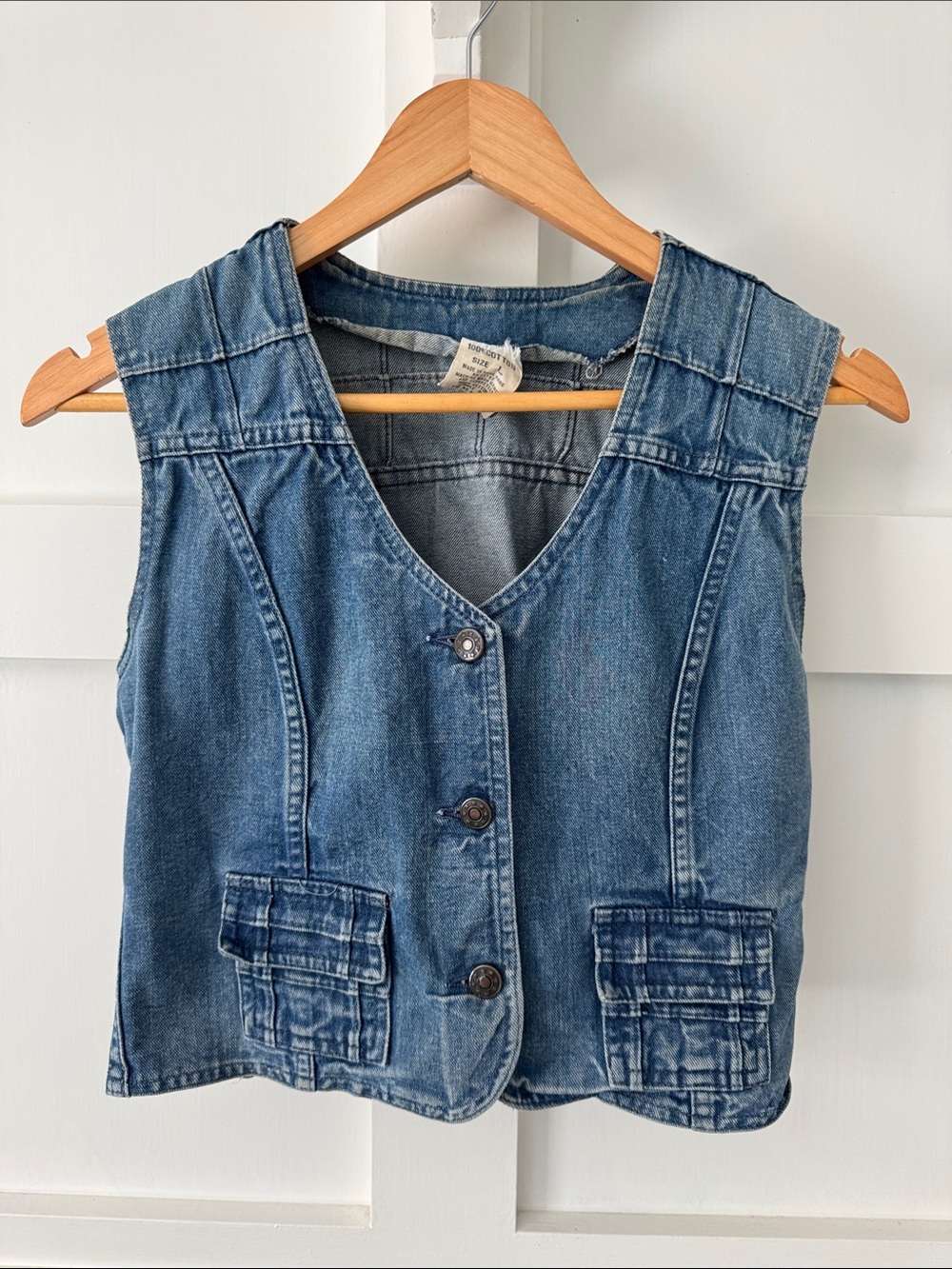 Authentic Original Vintage Style Levi’s Blue Denim Button Vest 1960’s
